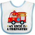 thumbnail image 3 of Inktastic Fireman Uncle is a Firefighter Boys or Girls Baby Bib, 3 of 4
