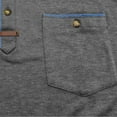 thumbnail image 3 of pstuiky camisetas de hombre, Blusa de manga corta con cuello vuelto, bolsillos y botones de colores lisos para hombre ropa de hombre m, 3 of 7