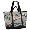 thumbnail image 2 of WOBOGO Malus Spectabilis Tote Cooler Bag Fold Flat Insulated Shopping Bag With Zipper For Work Picnic Beach Use 18×6.7×24in, 2 of 8