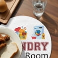thumbnail image 3 of Laundry Room Round Placemats for Dinning Tables, Heat-proof Braided Table Mats 13 Inch, Cartoon Washing Machine Clothes Washable Place Mat for Kitchen Restaurant Party Decor Supplies Table Setting, 3 of 9