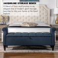 thumbnail image 2 of Jennifer Taylor Home Banc de Rangement Jacqueline Bleu Pacifique Polyester, 2 of 16