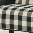 thumbnail image 6 of Noble House Charles Fabric High-Back Wingback Chair, Black Checkerboard, 6 of 6