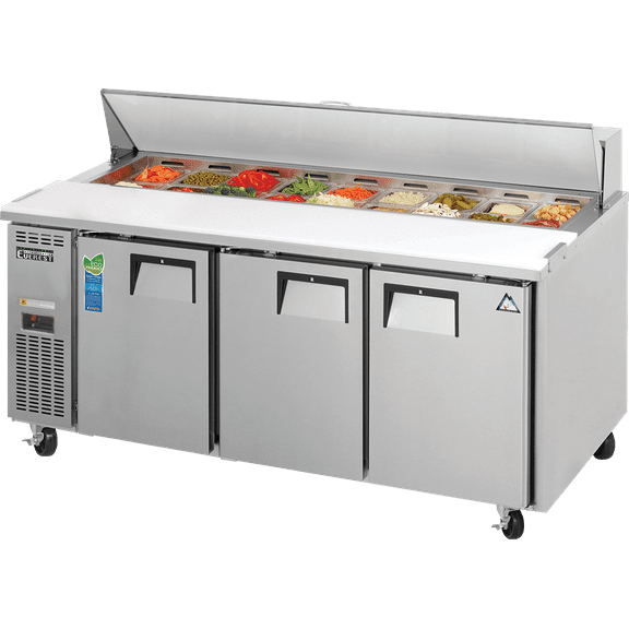 Everest Refrigeration EPR3 Sandwich Salad Prep Table 18 Pans, 115v, NSF - 21 cu. ft.