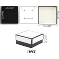 thumbnail image 5 of 16 Pcs 3.03" Cardboard Jewelry Boxes White Paper Boxes Set Storage Boxes with Sponge Mat for Bracelet Necklace Earring Pendants Jewelry 7.7x7.7x3.6cm for DIY, 5 of 6