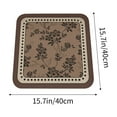 thumbnail image 3 of EazyTech French Style Vintage Floral Dining Chair Cushion Non-Slip - Washed Winter Plush Square Seat Pad 16x16 Inch Home Decor Gifts Brown, 3 of 6