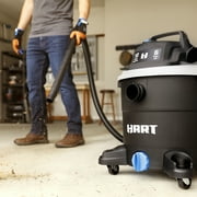 HART VOC1012PF 3703 10 Gallon 6 Peak HP Poly Wet/Dry Vacuum with Locking Accessories