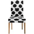 thumbnail image 2 of ABPHQTO Funda protectora para silla con diseño de lunares grandes y caras de gato, funda protectora para asiento, para comedor, Hotel, boda, fiesta, juego de 4, 2 of 4
