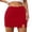 Red, variant on Womens Skort High Waist Side Slit Skirt with Built in Shorts Solid Stretchy Bodycon Pencil Casual Beige L