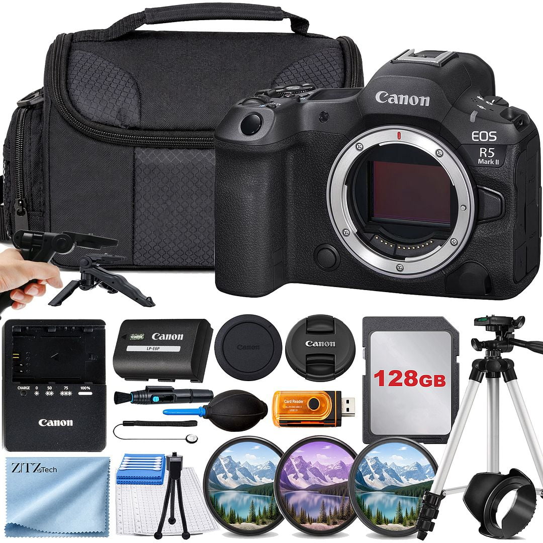 Canon EOS R5 Mark II Mirrorless Camera – 45MP Full-Frame Sensor, 8K Video, Small 128GB (International Version)