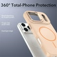 thumbnail image 6 of For iPhone 17 Pro Max Case [Compatible With MagSafe] Slim Frosted Phone Case With Metal Camera Protection Kickstand Shockproof Soft TPU Cover Case,White,For iPhone 17 Pro Max, 6 of 6