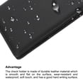 thumbnail image 5 of Uxcell 8" x 5" Leather Server Book Organizer with Zipper Pocket, Black, 5 of 7