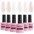 thumbnail image 1 of Set de gel para uñas AIMEILI con base de goma libre de hemas, 6 x 10 ml, Soak Off, 1 of 9