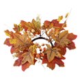 thumbnail image 1 of Anillos de Acción de Gracias de otoño, coronas, anillos de vela de bayas rojas y hojas de arce artificiales, decoración de mesa para pilares, fiestas de bodas de otoño, 1 of 8