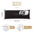 thumbnail image 3 of Body Pillow Cover, Gothic Skull Drape Body Pillow Cases with Zipper Soft Breathable Smooth Skin Friendly Long Pillow Case 20x60 inches, 1Pcs, 3 of 7