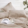 thumbnail image 3 of Maple&Stone Queen Duvet Cover Set Pieces Textu Tufted Boho Bedding Sets Zipper Closure Design with Ties Duvet Cover + Pillow Shams Comforter NOT Included ( Queen Siz, 3 of 6