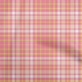 thumbnail image 1 of oneOone Viscose Jersey Dark Peach Orange Fabric Check Sewing Fabric By The Yard Printed Diy Clothing Sewing Supplies 60 Inch Wide, 1 of 4