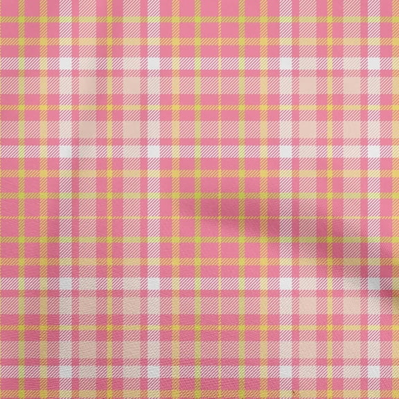 oneOone Polyester Spandex Dark Peach Orange Fabric Check Sewing Craft Projects Fabric Prints By Yard 56 Inch Wide
