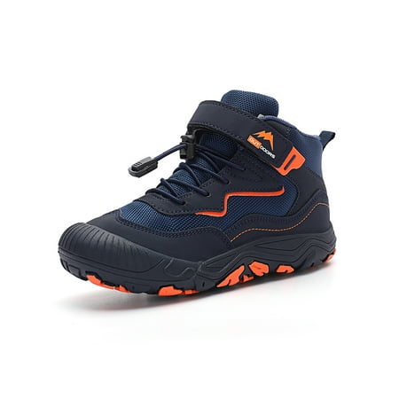 

Difumos Kids Comfortable Flat Ankle Boots Anti-collision Mid Top Camping Lightweight Soft Trainers