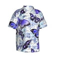 thumbnail image 2 of Easygdp Butterflies Men's Hawaiian Shirts Print Lapel Short Sleeve for Beach, vacation, party, casual occasions - Large, 2 of 9