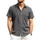 thumbnail image 1 of Camisa Alimens & Gentle de algodón y lino de manga corta para hombre, 1 of 5