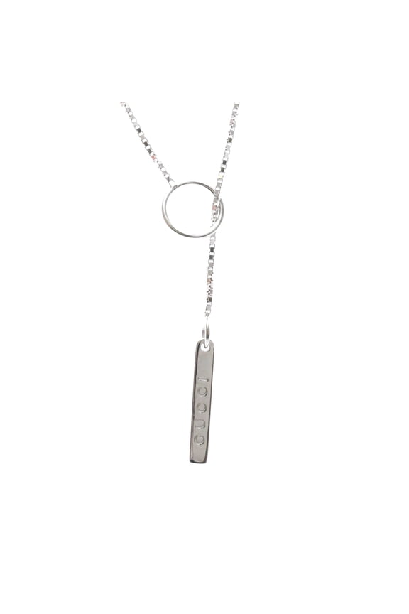 Pre-Owned GUCCI Lariat Necklace White Gold (18K) No Stone Polished