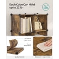 thumbnail image 6 of DIY 6 Cube Storage Organizer Cubbie Storage Modular Bookshelf for Living Room Rustic Brown, 6 of 8