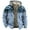 Blue, variant on Winter Men's 3D Digital Printed Hoodie Fashion Warm Personality Quilted Jacket