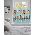 thumbnail image 4 of Kitchen Curtains 45 Inches length, Colorful Oil Painting Window Treatment Curtain Drapes, Vintage Spring Birds Animals Lightweight Window Panels for Living Room Bedroom, 52"x45", 2 Panels, 4 of 7