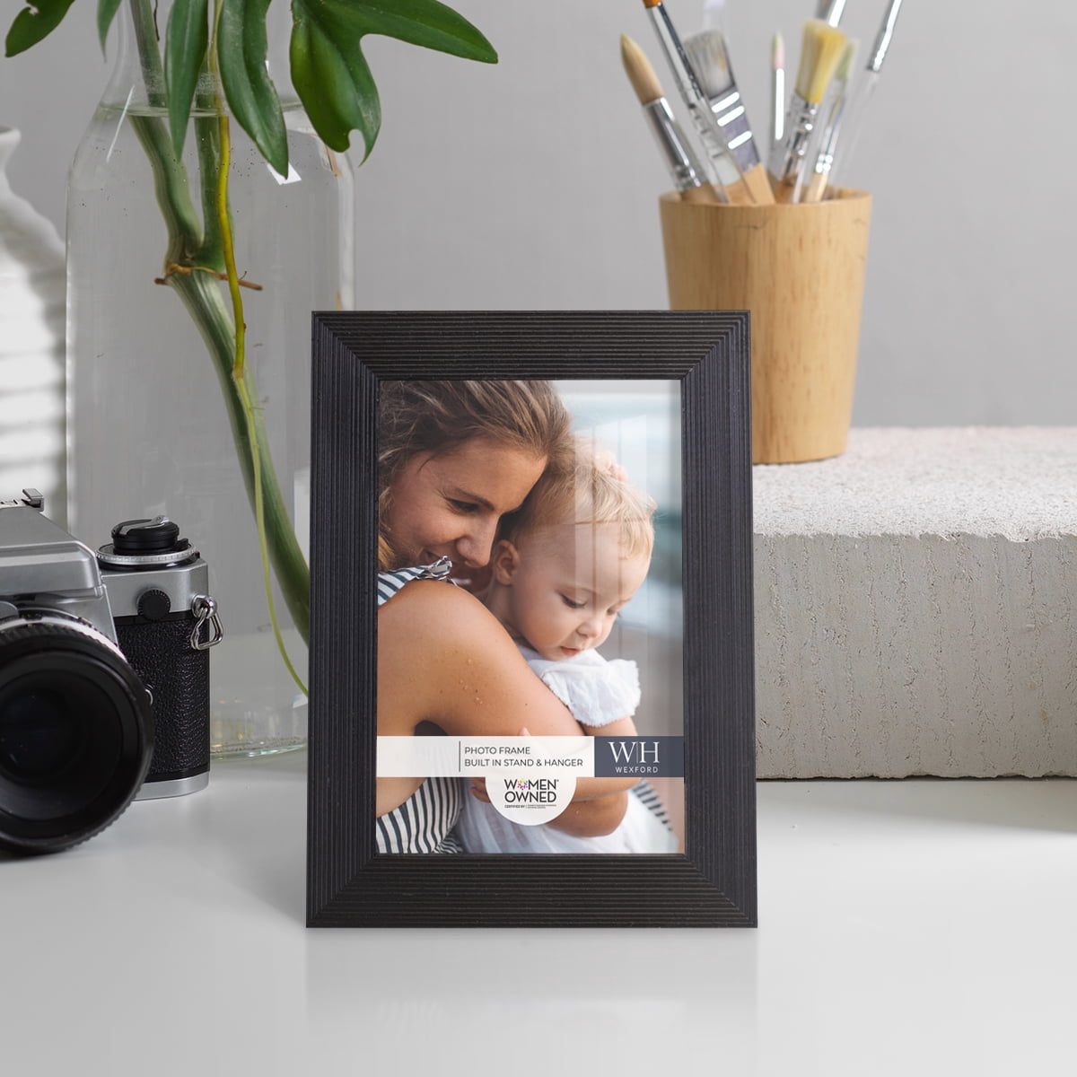 Premium Ebony Solid Wood Picture Frame, 4" x 6"
