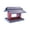 Gray and Red, variant on Amish-Made Classic Deluxe Bird Feeder with Suet Holder and Peanut Feeder, Eco-Friendly Poly Lumber, Post-Mount Gray and Red