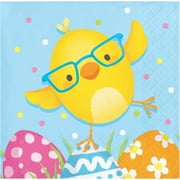 Creative Converting 343165 Happy Easter Beverage Napkins, 5", Multi-color