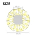 thumbnail image 3 of Lemon Yellow Checkboard A Shower Cap, Reusable Bath Hair Hat for all Hair Lengths Hair Cover with Elastic Band Double Waterproof Layers Bathing Hat, 3 of 5