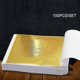 thumbnail image 1 of 100x 24K Gold Leaf Sheets Art Craft Design Gilding Framing Scrap Premium Golden, 1 of 5