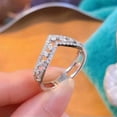 thumbnail image 2 of Pretty Women Gift Engagement Party 925 Silver Rings Cubic Zircon Jewelry Sz 6-10, 2 of 8