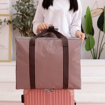 Extra Large Fabric Storage Bag | Waterproof Travel Organizer for Clothes & Quilts | 58X50X26Cm Heavy-Duty Cloth Bag with Clear Window & Reinforced Handles | Seasonal Clothing & Bedding Organizer