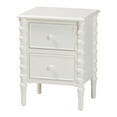 thumbnail image 2 of Baxton Studio Malinda Classic End Table, 2-Drawer, White, 2 of 9
