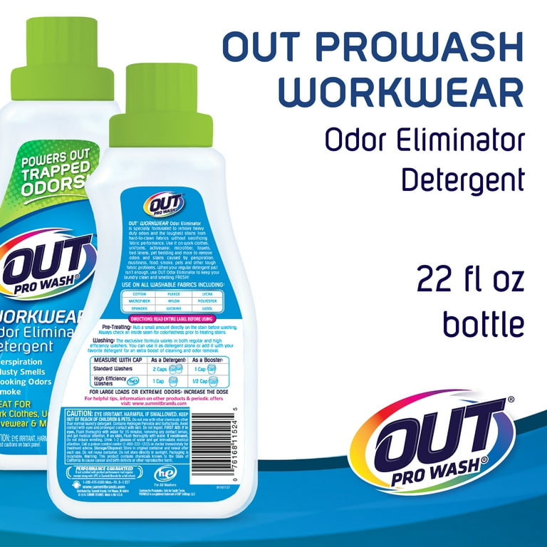 Out ProWash Odor Eliminator Laundry Detergent Liquid, Unscented
