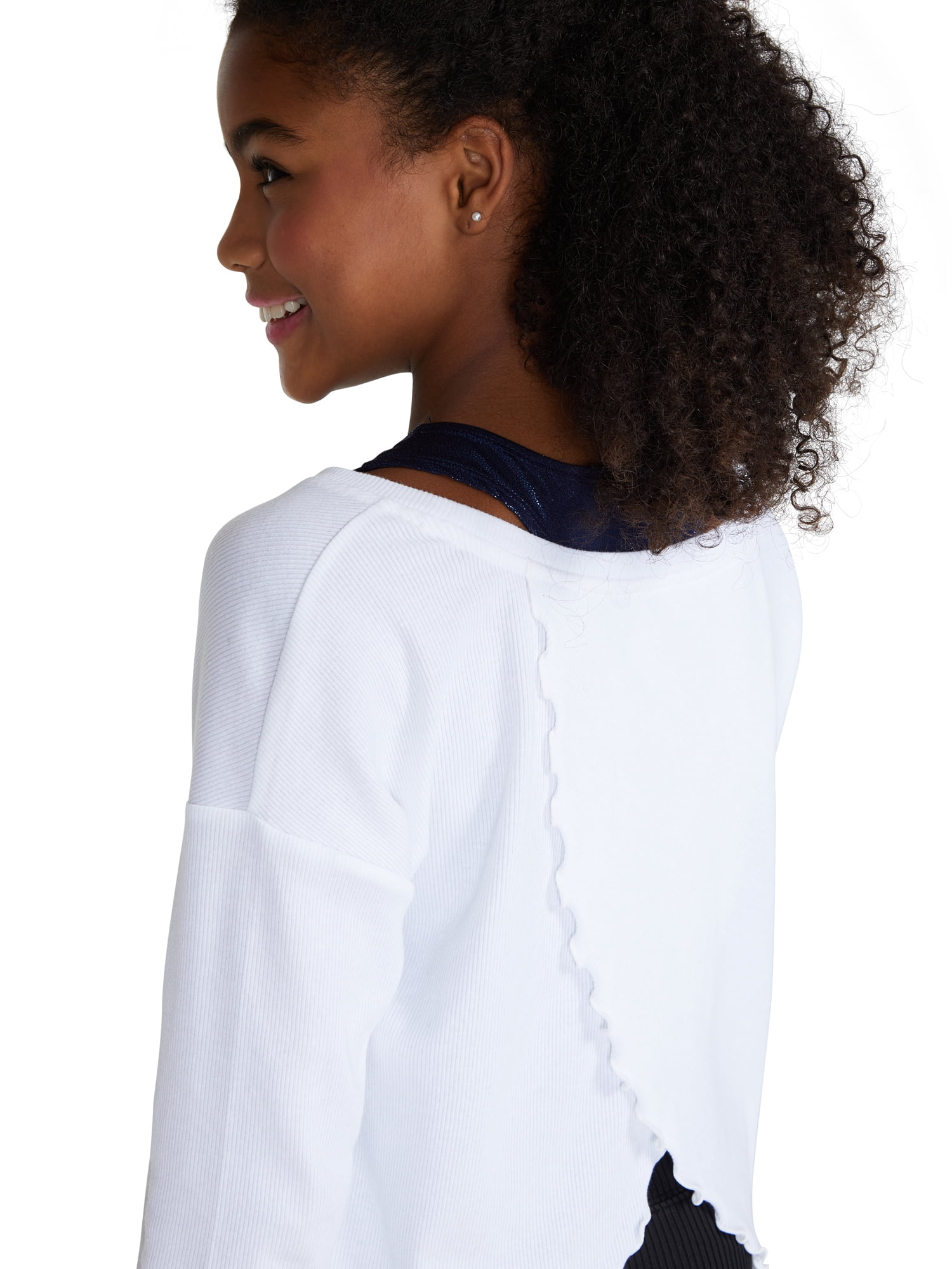 JUSTICE Girls Long Sleeve Collection X 2Fer Top, Sizes XS(5/6)-XL(16/18)