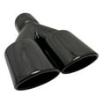 thumbnail image 3 of Exhaust Tip 2.50 Inlet Dual 3.00 Oval X 2.50 High Outlets 9.75 In WDOR30250975-250-SS-BC Resonated Black Chrome 304 Stainless Steel Wesdon Exhaust Tip, 3 of 12