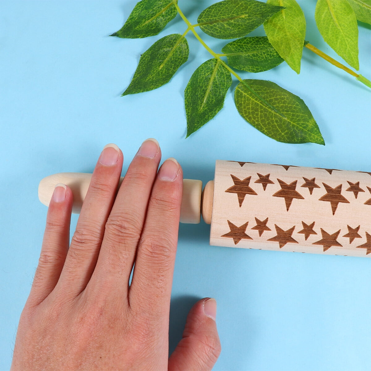 Small Wooden Dough Roller / Rolling Pin - Non-Stick For Pizza, Pastry, Baking At Home
