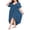 Deep Blue, variant on Women Plus Size Long Cover up Stripe Bikini Coverups Kimono Tie Front Bathing Suit Swimsuit Beachwear