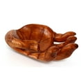 thumbnail image 3 of Wooden Handmade Hand Palm Fruit Decorative Bowl Centerpiece Hand Carved Art Home Decor Gift Decoration Artwork Handcrafted Storage Wood Serving Bowls, 3 of 6