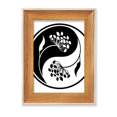 thumbnail image 1 of Culture Yin-yang Black White Flower Desktop Wooden Photo Frame Display Picture Art Painting Multiple Sets, 1 of 3