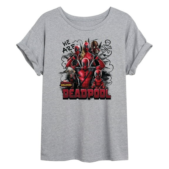 Marvel Deadpool & Wolverine - We Are Deadpool Doodles - Women's Oversized Graphic T-Shirt