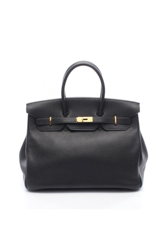 Pre-Owned Hermes Birkin 35 Handbag Leather Togo Women's Black