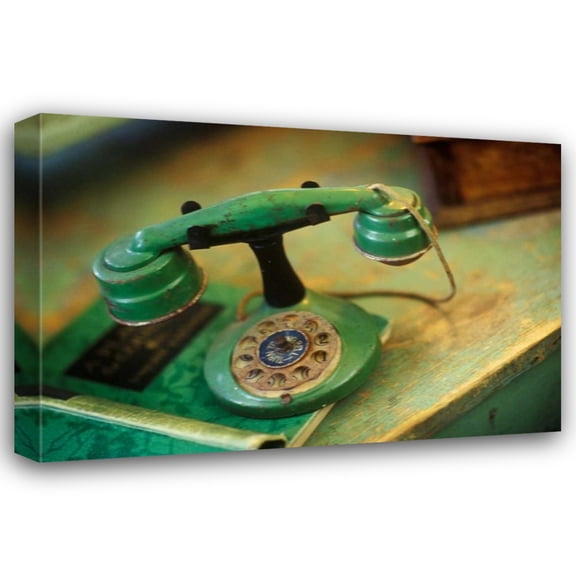 Philip Clayton-Thompson 32x23 Gallery Wrapped Canvas Wall Art Titled - Vintage Phone I
