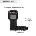 thumbnail image 4 of Conector rápido de línea de combustible de 15/64" para manguera ID para conector macho SAE de 1/4" hembra a barbado adaptador rápido de 90 grados accesorios de sellado de plástico negro gris 2 piezas, 4 of 6