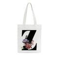 thumbnail image 1 of Bolsa de asas con inicial personalizada Regalo de acuarela floral para su carta Bolsa de tela Wmkox8yii HFSH78, 1 of 1
