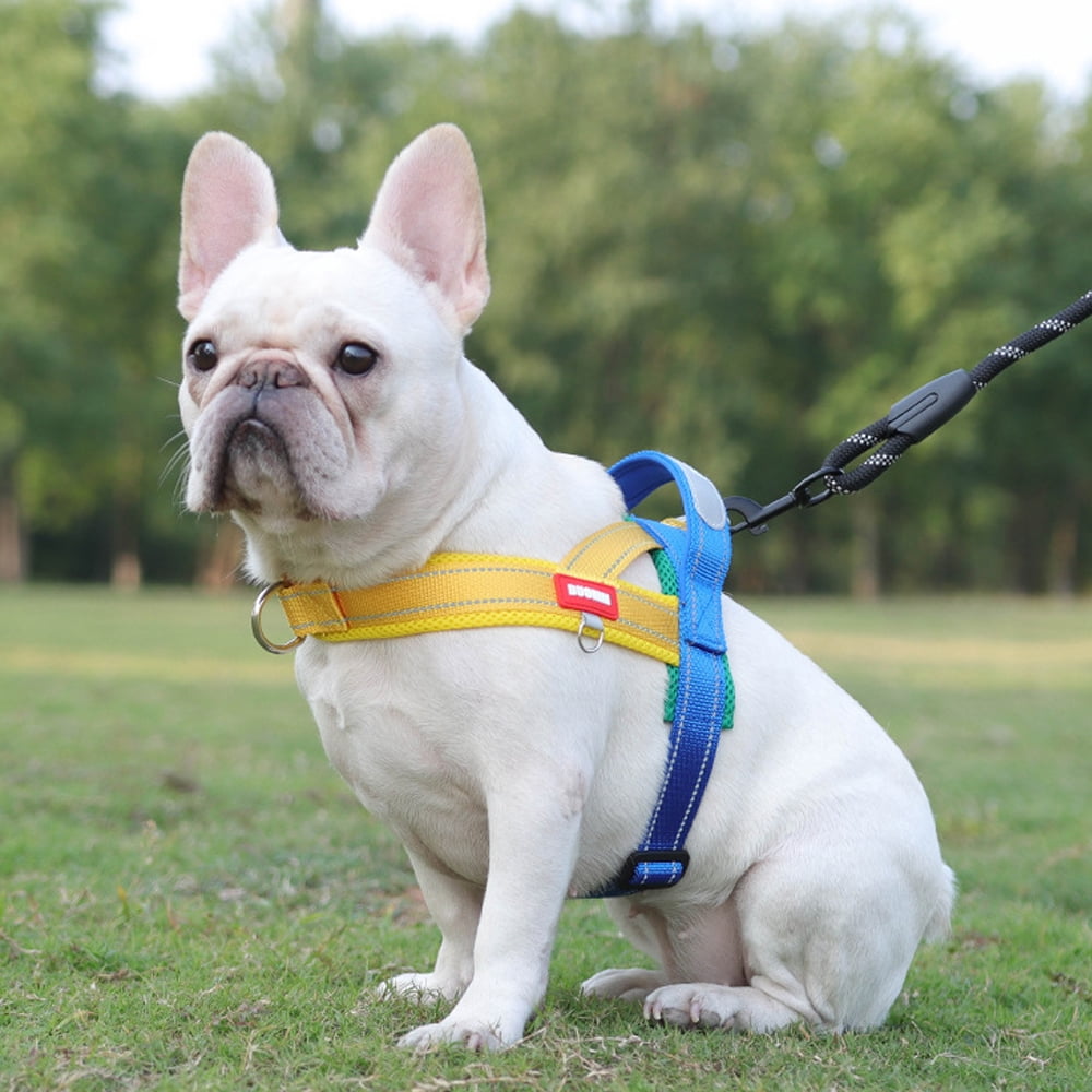 No Pull Pet Saddle Chest Harness with Reflective,Small Dog and Cat Vest Harness Outdoor Puppy Breathable Mesh&nbsp; Escape Proof&nbsp;Vest