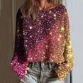 thumbnail image 2 of My Items Talove Long Sleeve Shirts for Women Funny Graphic Sweatshirt Fall Fashion Must Haves Tunic Tops Crewneck Womens Tops Casual Loose Fit Christmas Shirts, 2 of 6